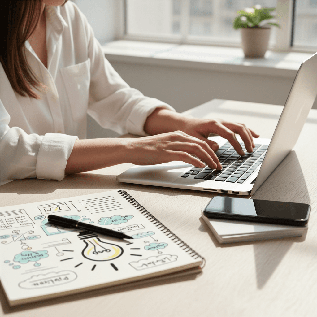 Business professional working on e-commerce strategy